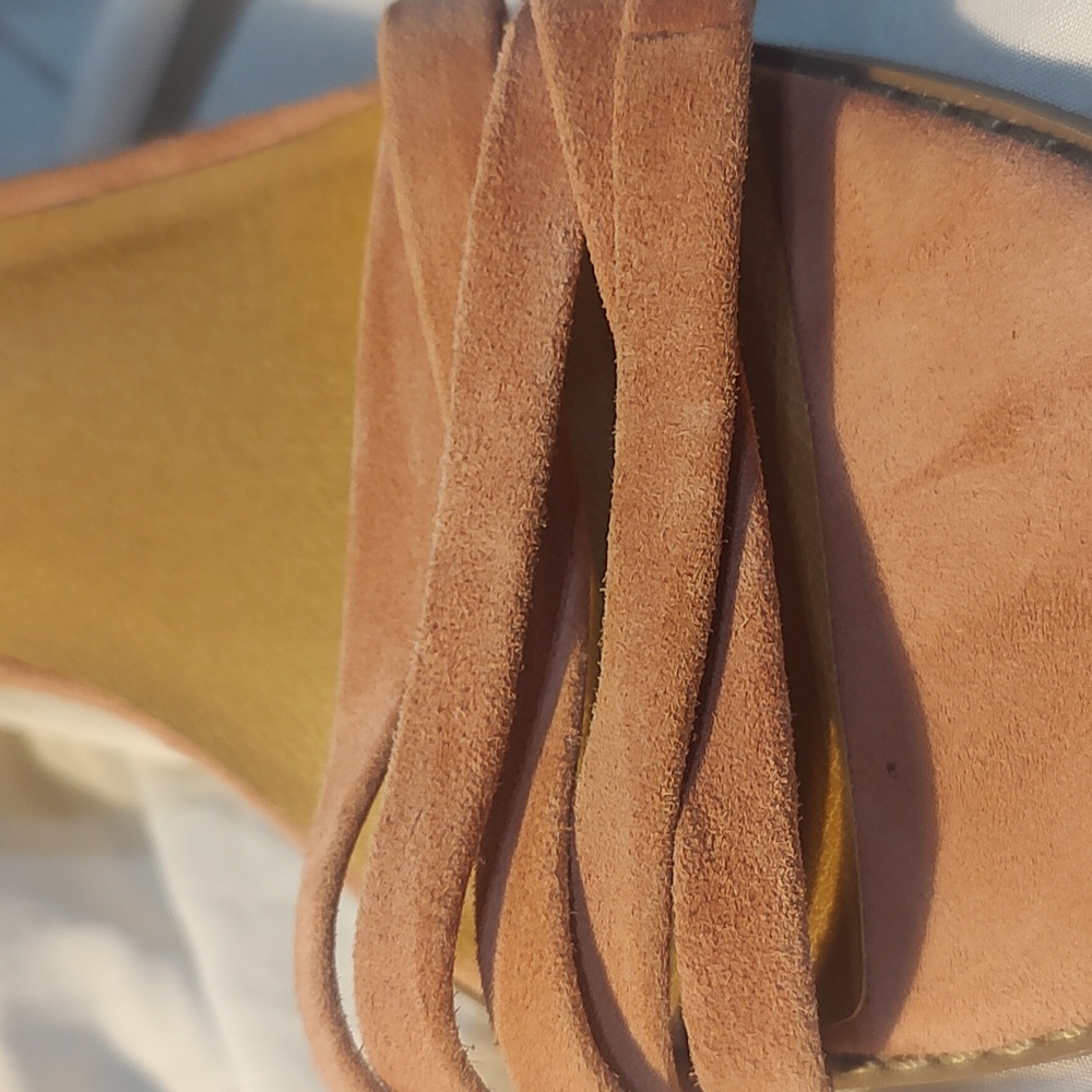 Lucky brand blush suede block heel sandal - Picture 9 of 12